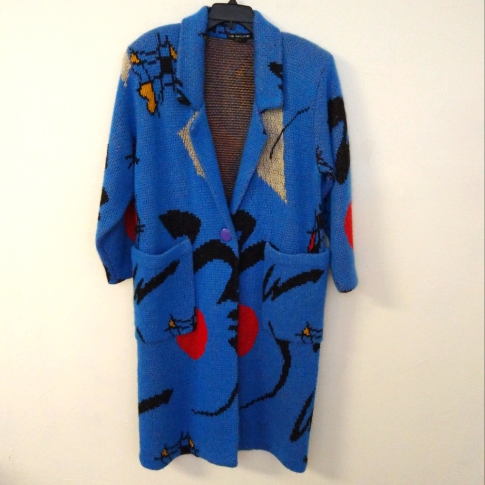 Rare Retro Maxi Wool Cardigan Size Small